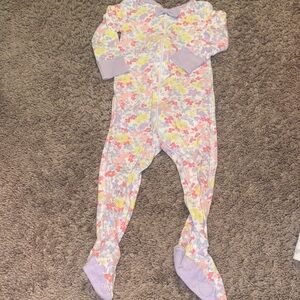 The Beaufort Bonnet Company Floral  Pajama Footies - 12-18m